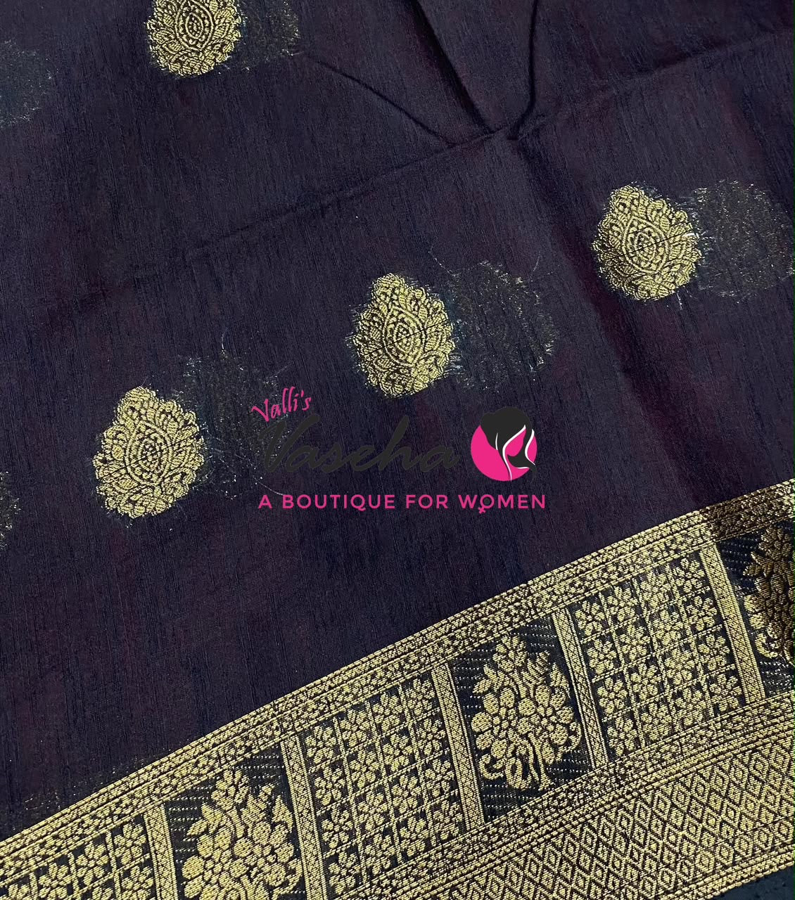 Semi Jute Silk Saree - Blue With Green Shade- VVSJS002