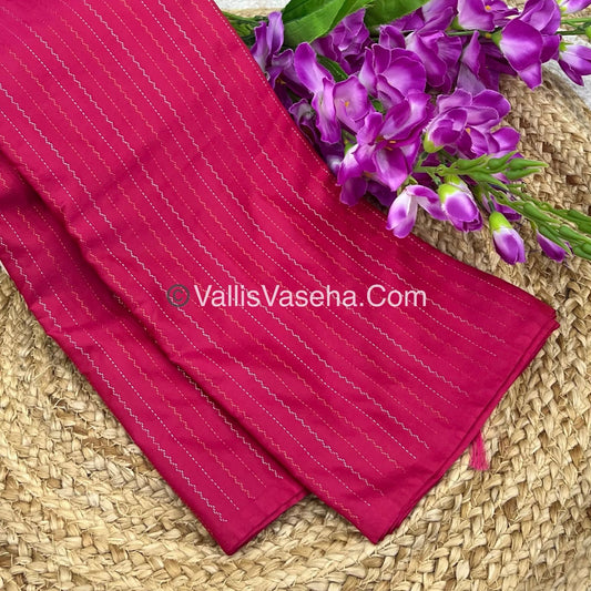 Semi Silk Saree - Aarani Pattu Style - VVSSS005