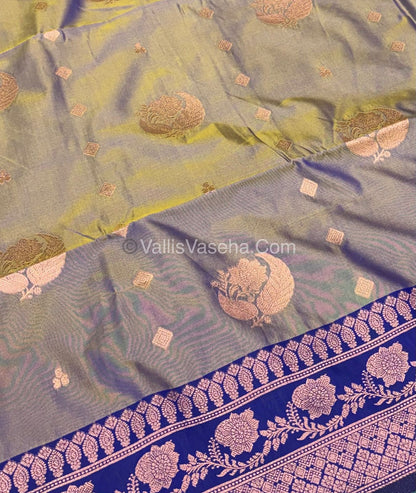 Semi Soft Silk - Dual Tone Shade With Blue Combo -VVSSS027