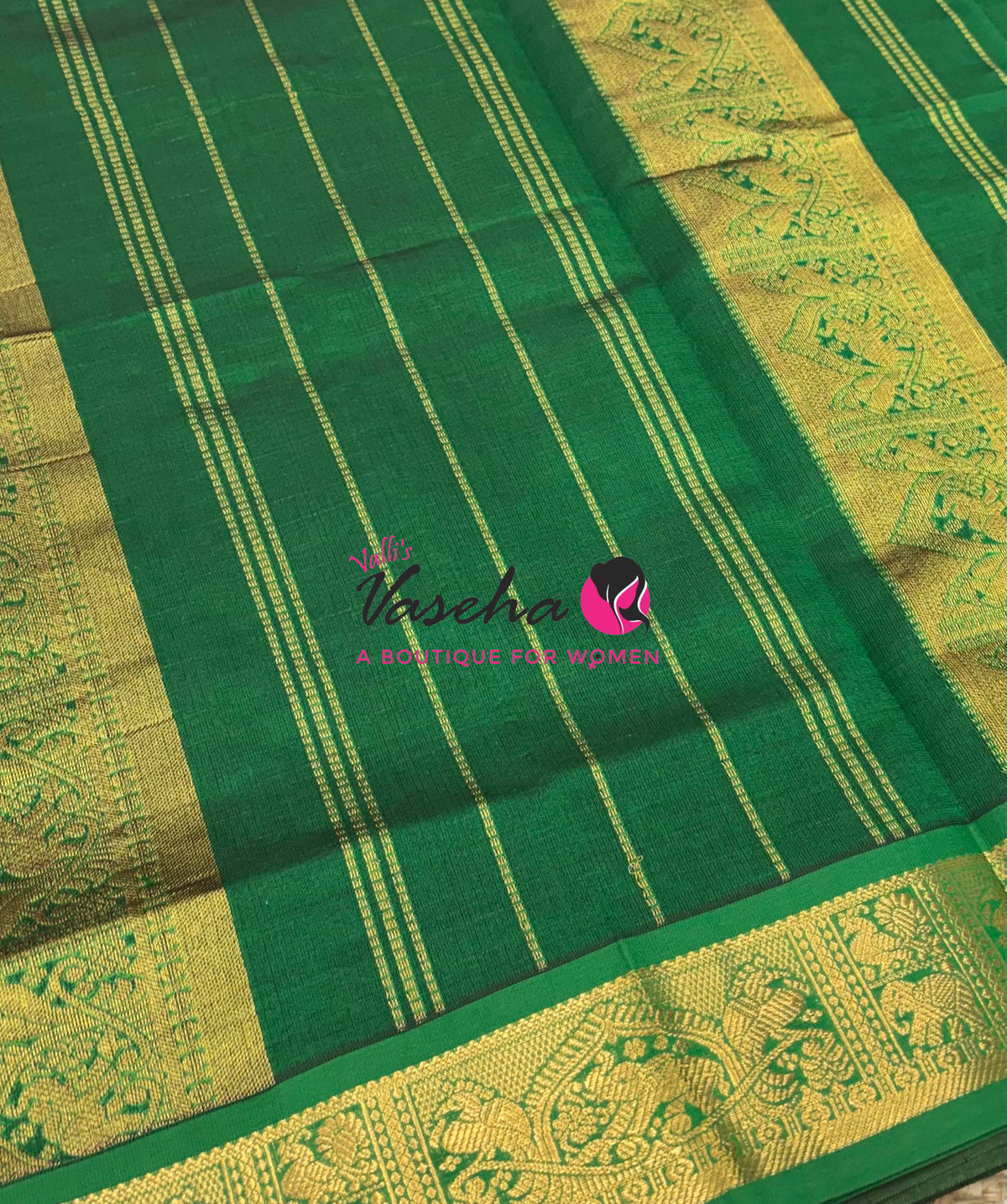 Semi Silk Cotton Saree - Checks Pattern - VVSSC019