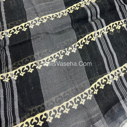 Linen Mixed Cotton Saree |VVLMP001