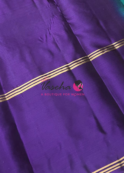 Half Mix - Pure Soft Silk Saree - Long Retta Petta Border with Butta - VVPSS084
