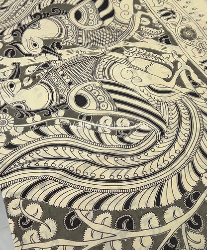 Pure Kalamkari Cotton Saree - VVPKC001
