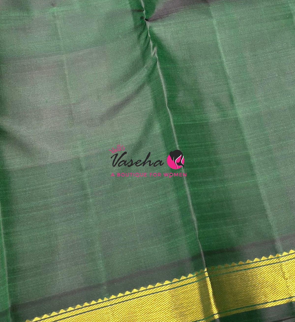 Pure Kanchipuram Silk Saree - Green - VVPS085