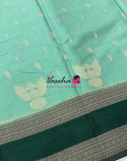 Banarasi - Heritage Silk - Light Green With Green - VVBHS015