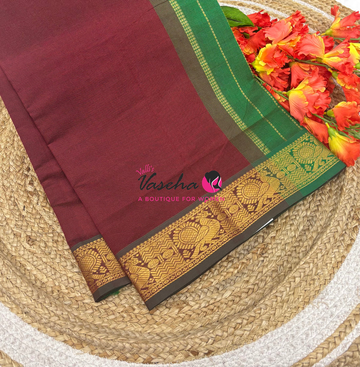 Semi Silk Cotton Saree | Vairavoosi  Design |VVSSC017