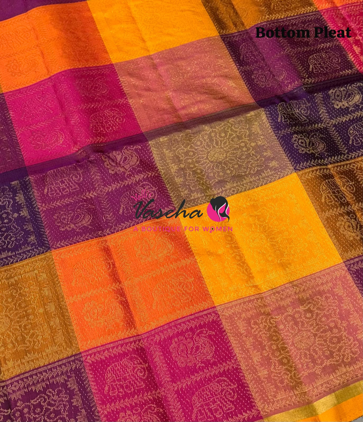 Pure Soft Silk Saree - Partly Pallu -  Half & Half Saree - VVPSS088