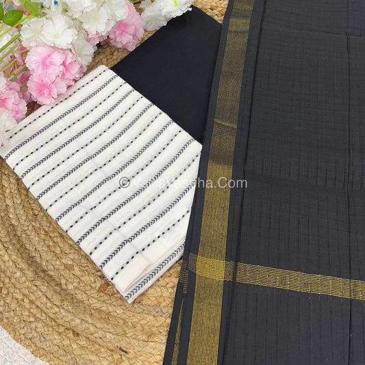 Salwar Material - Pure Cotton - Jacquard Design Set  - VVUSM008