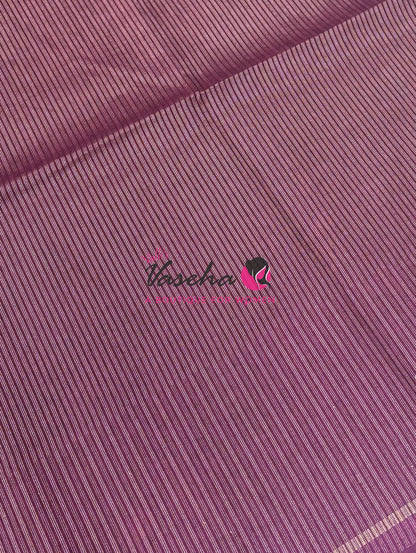 Semi Tussar Silk Saree | Purple Shade |VVSTS049