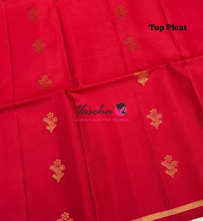 Pure Soft Silk Saree - Partly Pallu -  Half & Half Saree - VVPSS088