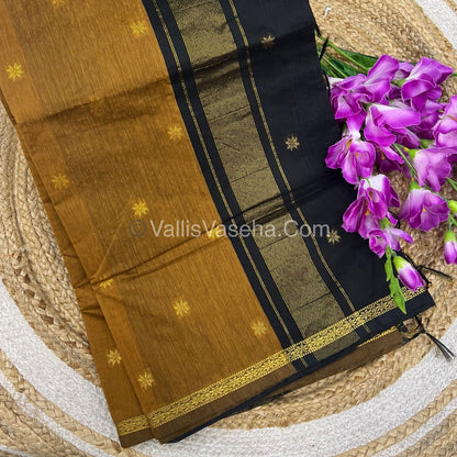 Semi Maheshwari Silk Cotton Saree - VVMSC006