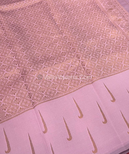 Kanchi Semi Silk - Red with Pink - VVKSS001