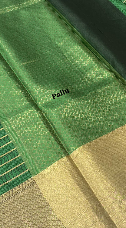 Banarasi - Kathan Silk Saree - Green shade - VVBKS001