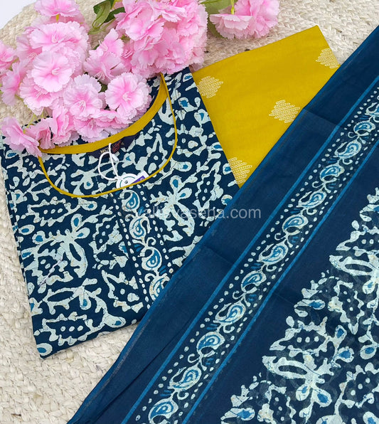 Ready Made - Semi Patiyala 3(pc) Set - Printed Cotton - VVRSP001