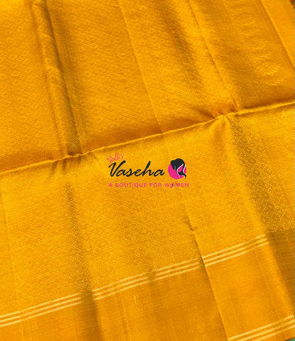Pure Soft Silk Saree  - Dual Tone Green & Yellow Combo - VVPSS140