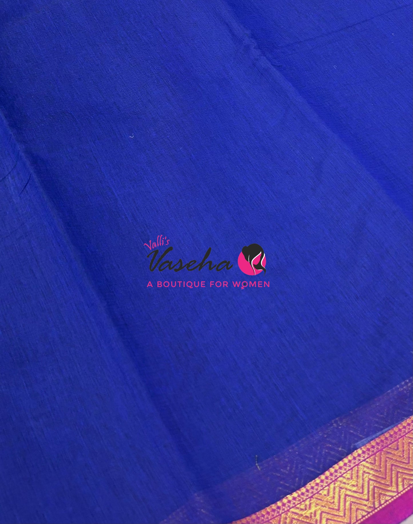 Fancy Mixed Cotton - Blue With Pink Shade - VVFMC005