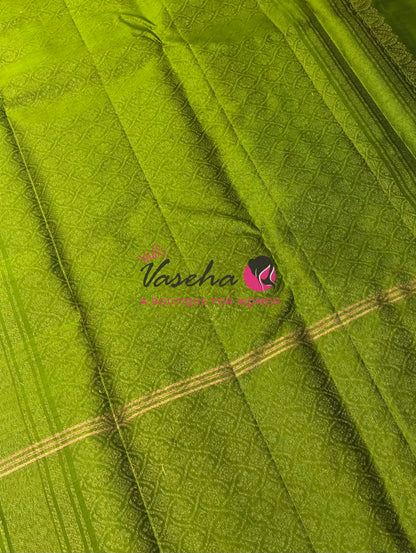 Half Mix - Pure Soft Silk Saree - Long Retta Petta Border with Butta - VVPSS084