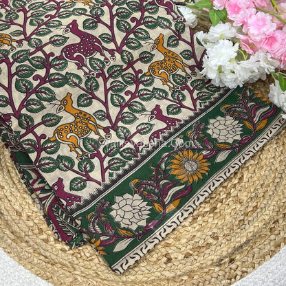 Pure Kalamkari Cotton Saree - VVPKC002