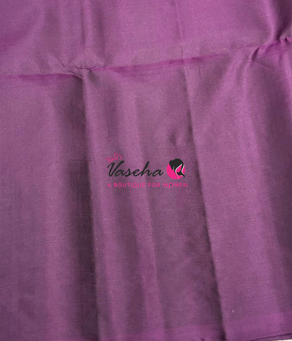 Pure Soft Silk Saree  - Dark Purple Shade - VVPSS094