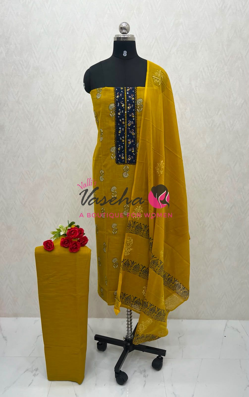 Unstitched Pure Cotton Salwar Material  | VVUSM027
