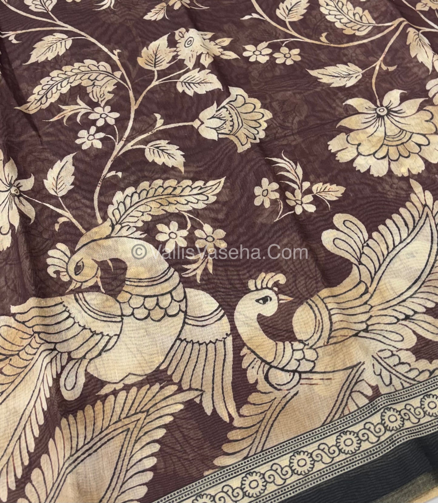 Semi Chanderi Saree - Blue Shade - VVSCS007