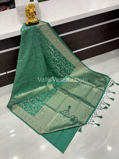 Banarasi - Heritage Silk - Semi Kathan Silk -  Pastel Green Shade- VVBHS001