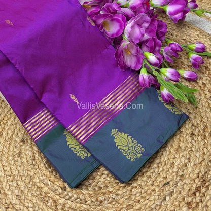 Semi Silk Saree - Kanchi Pattu Style - VVSSS004