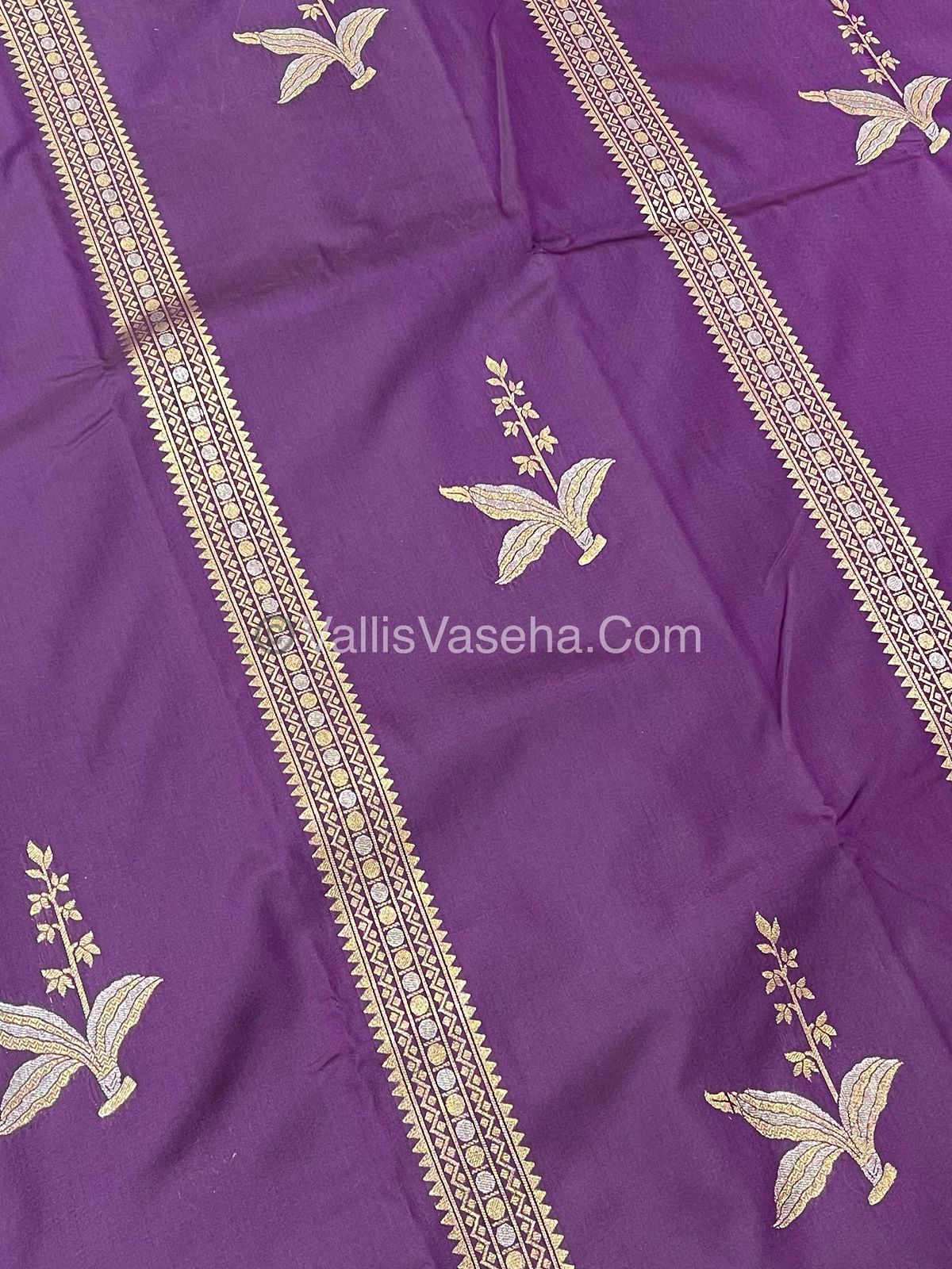 Semi Soft Silk - Border less - Purple Shade -VVSSS034