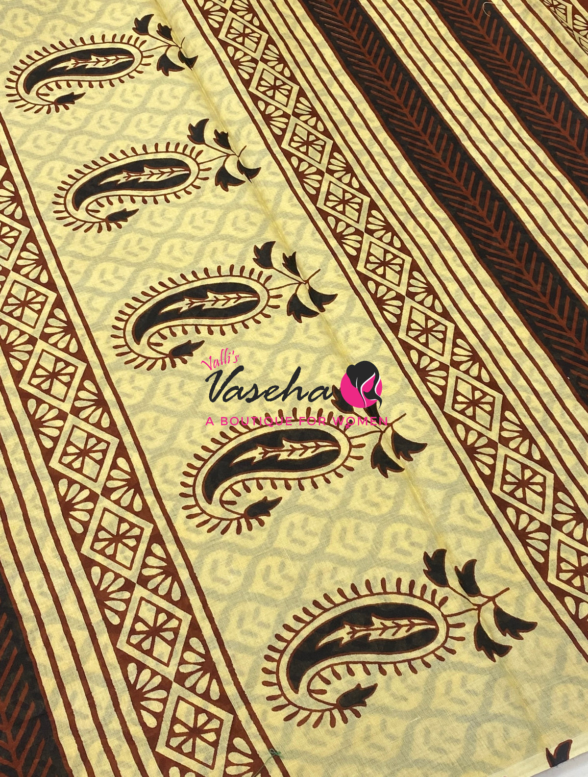 Pure Soft Mul Mul Cotton Sarees - Hand Block Prints - VVMMC011