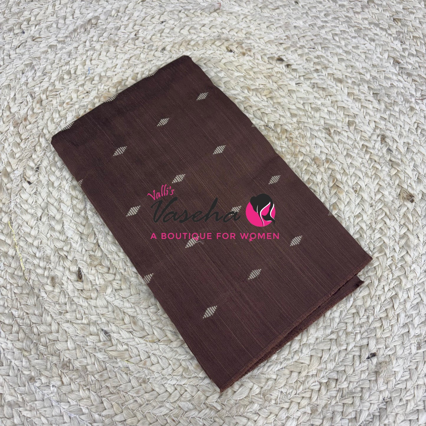 Blouse Bit - Semi Raw Silk - Thread Butta Design - 1mtr - VVBB001