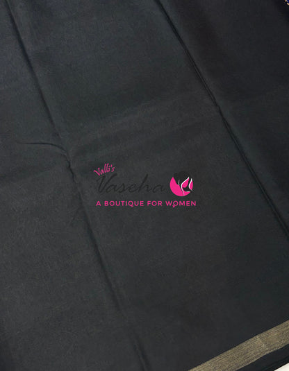 Casual Wear - Fancy Printed Silk  - Black Shade - VVFPS001