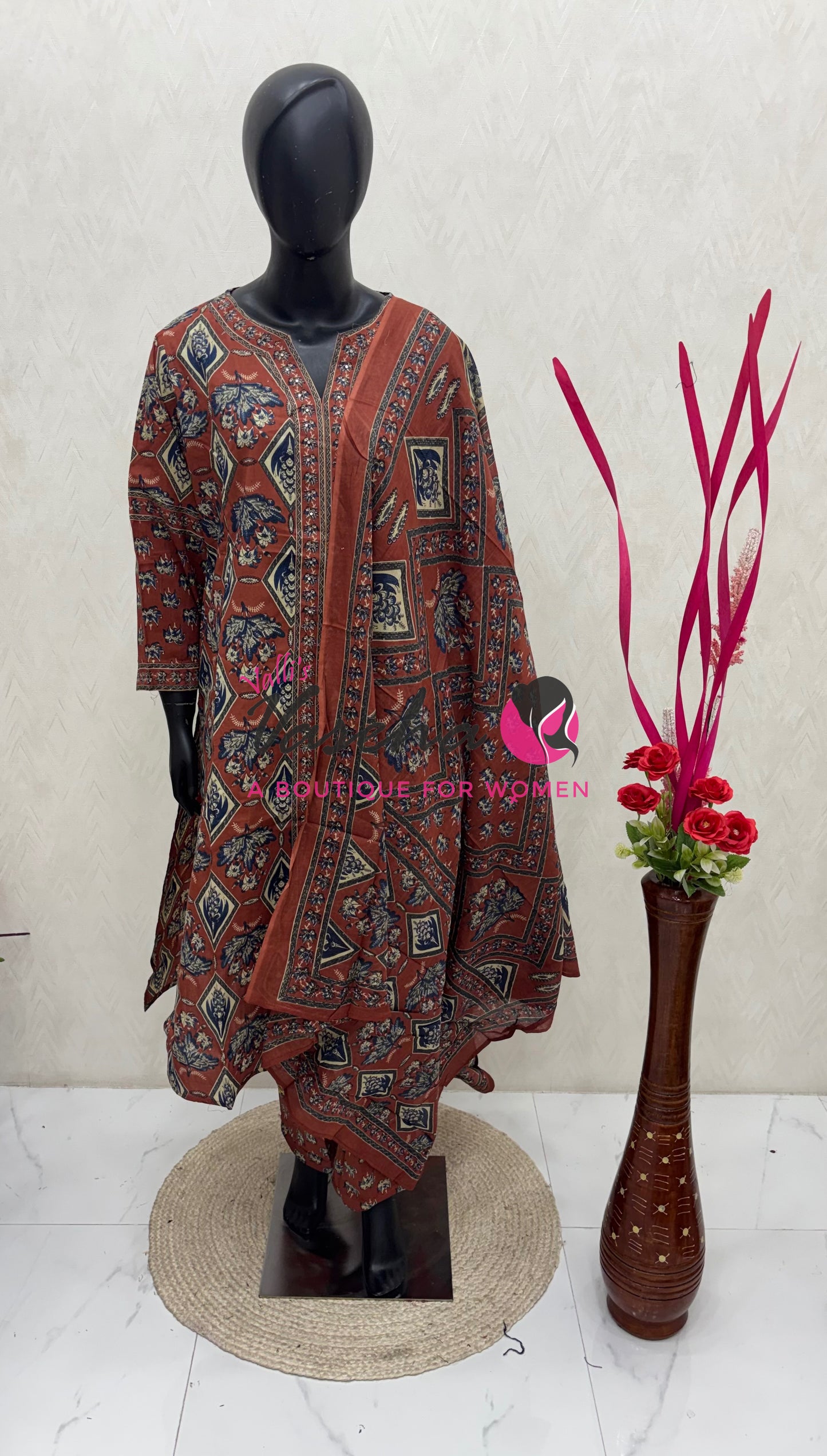 Ready Made |Salwar, Kameez & Duppatta(3pc)|Cotton |VVRMS020