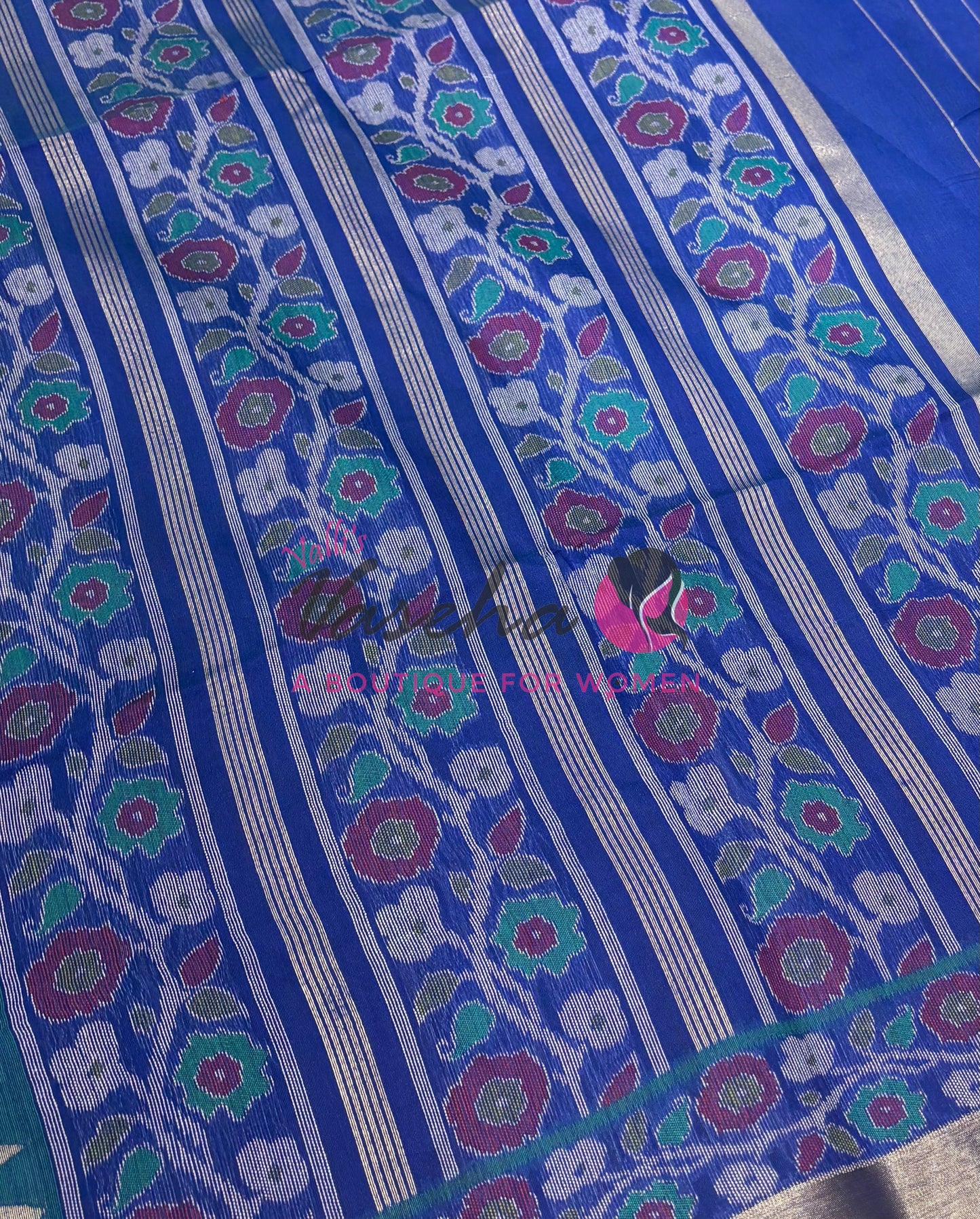 Semi Raw Silk - Blue With Blue Shade - VVRS009