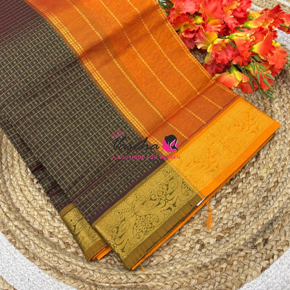 Semi Silk Cotton Saree | Lakshadeepam |VVSSC009