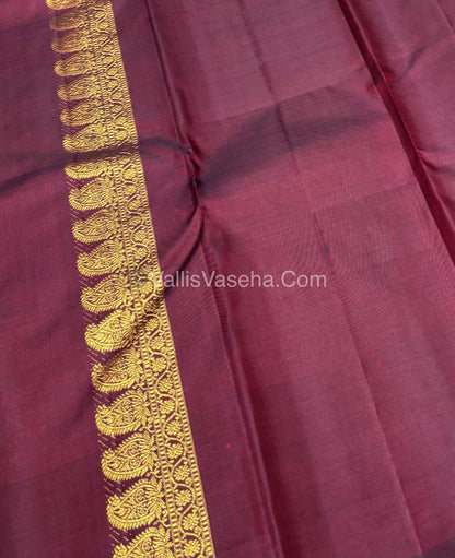Pure Kanchipuram Silk Saree - Pazhum Pazhamum Checks - VVPS017