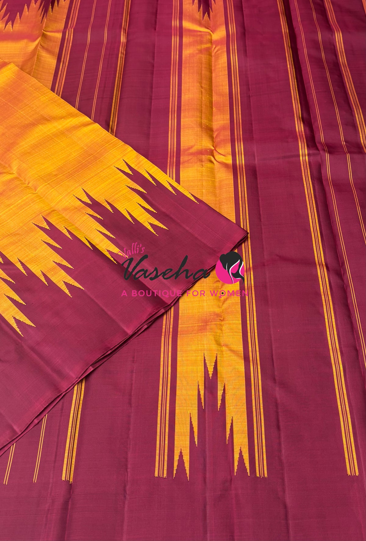 Pure Kanchipuram Silk Saree - Thalampoo - VVPS029