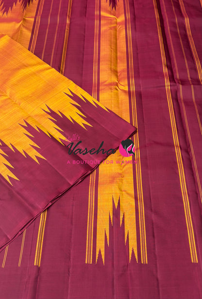 Pure Kanchipuram Silk Saree - Thalampoo - VVPS029