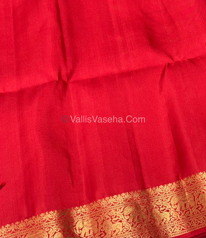 Pure Soft Silk Saree - Kanchi Border - Red Shade - VVPSS046
