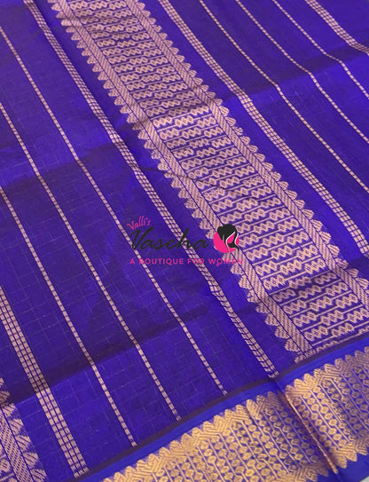 Pure Silk Cotton Saree - Zari Checks - VVCSC001