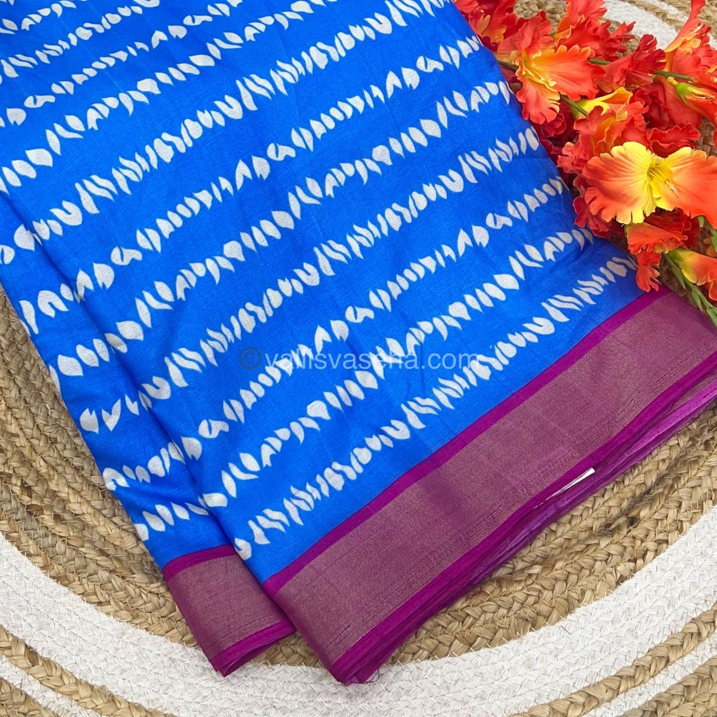 Casual Wear - Mill Print - Fancy Art Silk Tussar Saree - VVFAS002