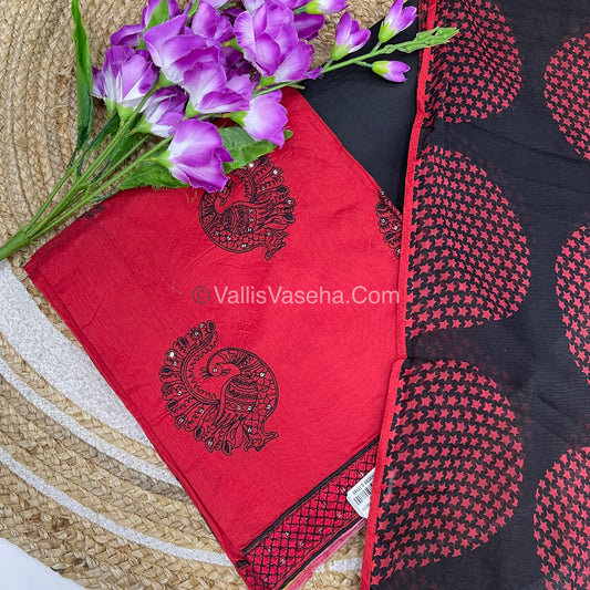 50% less - Offer Unstitched Material -   Mixed Cotton Material - VVDUM001