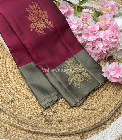 Half Mix - Pure Soft Silk Saree - VVPSS054