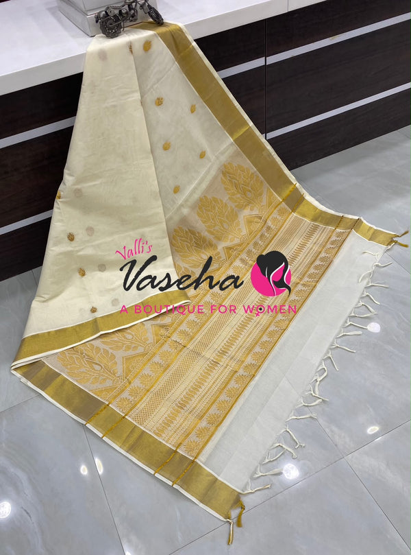 Kerala Cotton Saree - VVKCS029