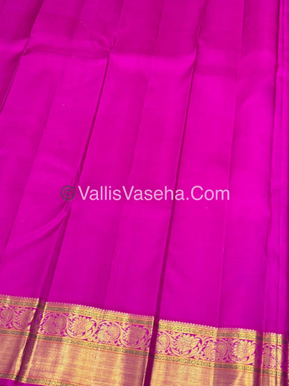 Pure Vintage Korvai Kanchipuram Silk Saree - Purple & Pink Combo - VVPS025