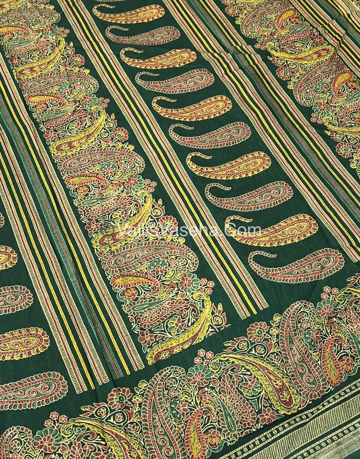 Casual Wear - Fancy Mixed Cotton - Green  Shade - VVFMC001