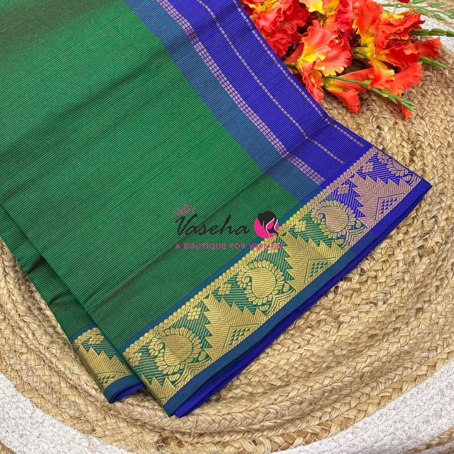 Semi Silk Cotton Saree | Vairavoosi  Design |VVSSC017