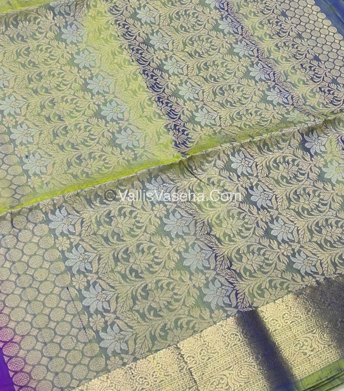 Pure Soft Silk Saree - Purplish Pink & Green Combo - VVPSS048