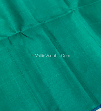 Pure Soft Silk Saree - Dual Tone Green & Sea Green Shade - VVPSS055