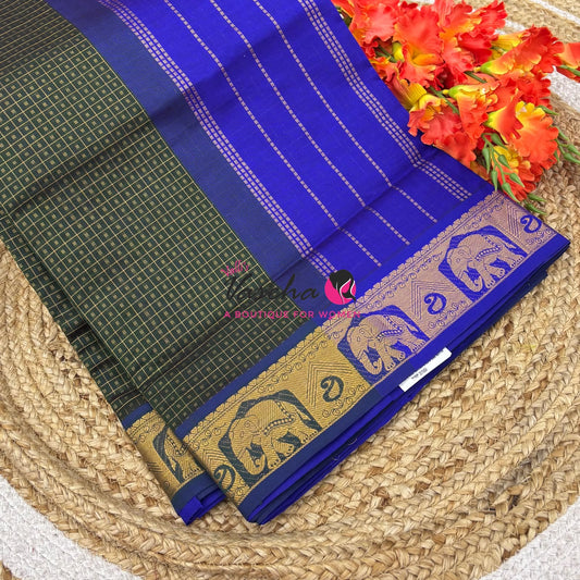 Semi Silk Cotton Saree | Lakshadeepam |VVSSC009
