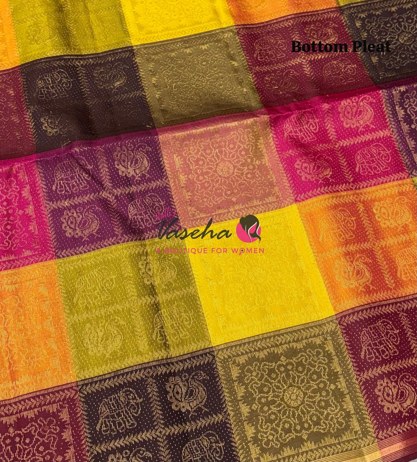 Pure Soft Silk Saree - Partly Pallu - 
Half & Half Saree - VVPSS088